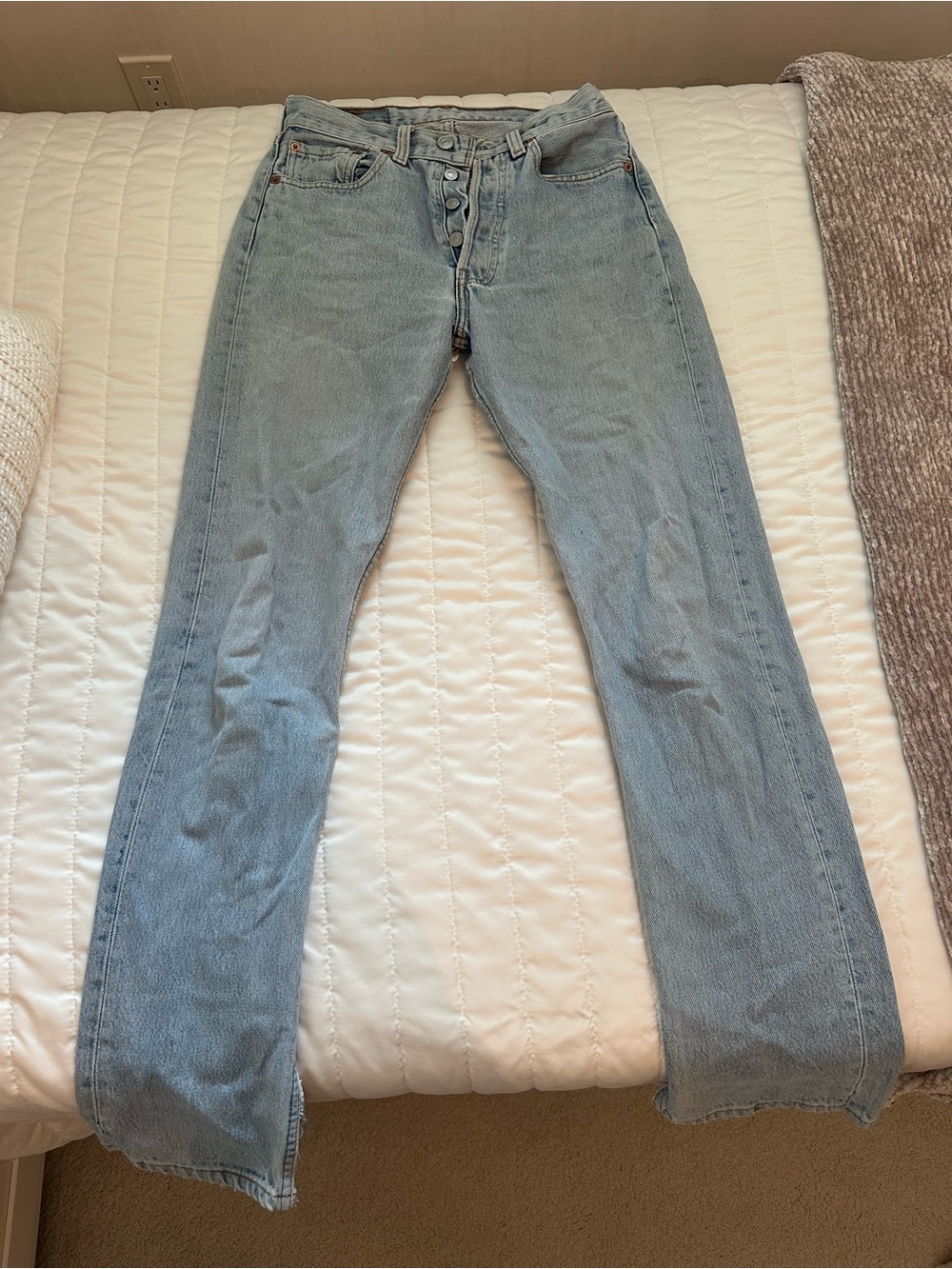 Levi's Light Blue 501 Straight Vintage Jeans Size 27